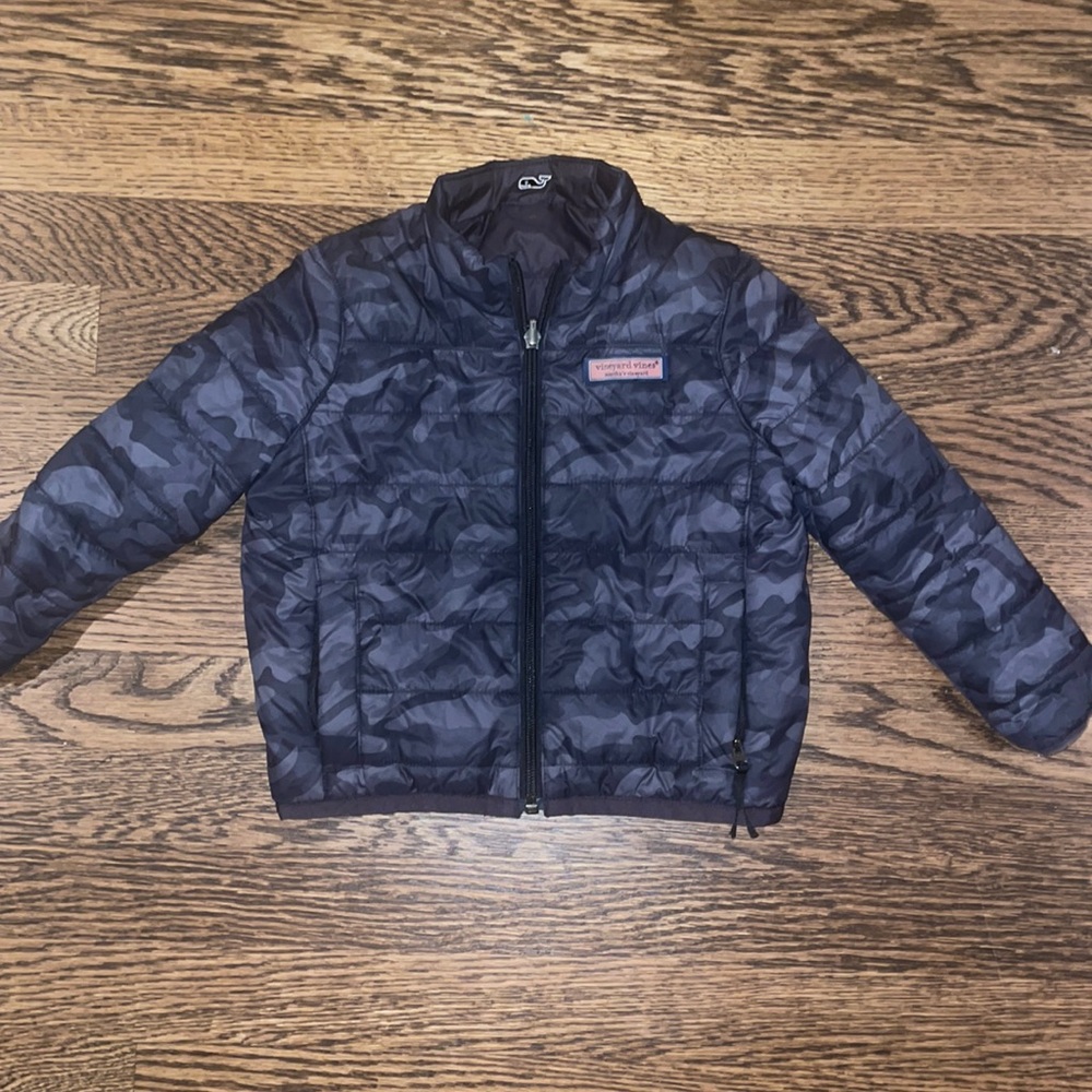 COPY - Vineyard vines boys lightweight reversible packer puffer jacket